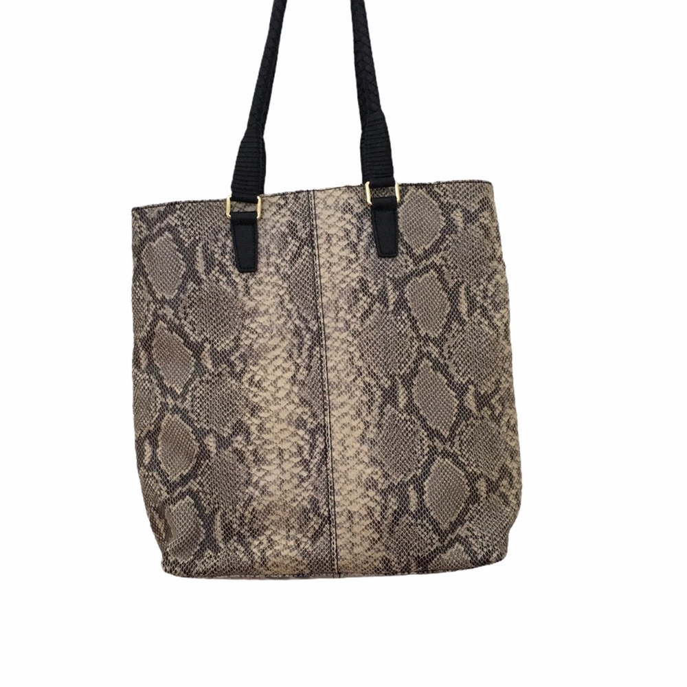 Margot Snakeskin Leather Tote Shoulder Bag - Picture 2 of 6
